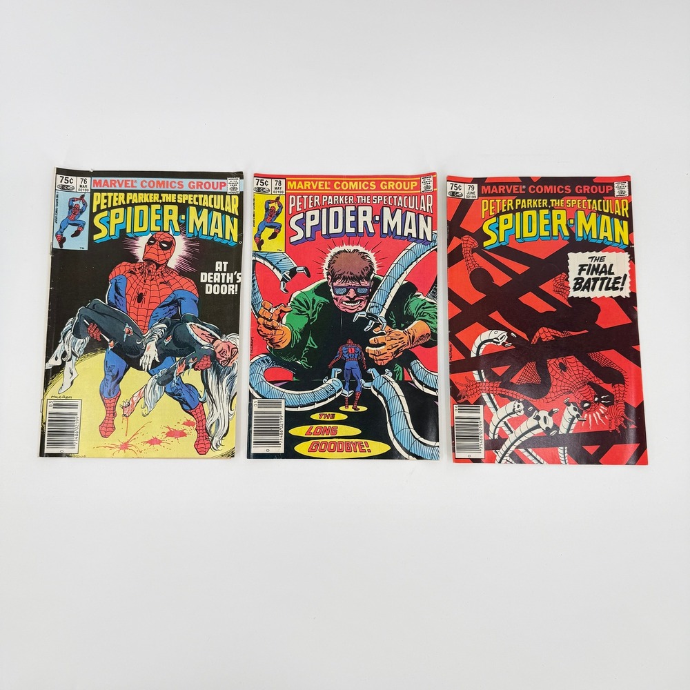 Marvel Spectacular Spider-Man #76 #78 #79 1983 CPV Newsstand Comic Lot of 3